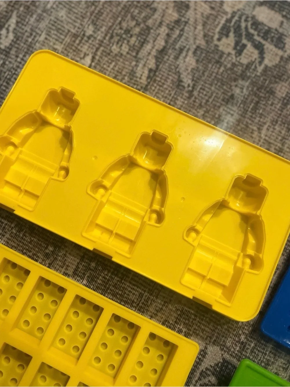 Lego Man, Bricks & Mini Figure Silicone Mold Tray Chocolate Candy Ice Cubes